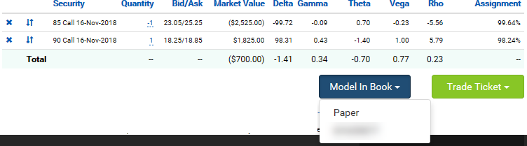 Chart Options Pending Book