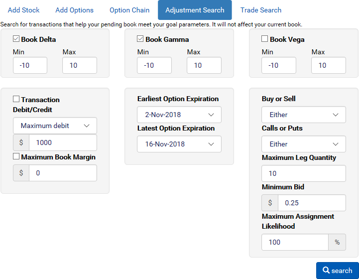 Book Adjustment Search