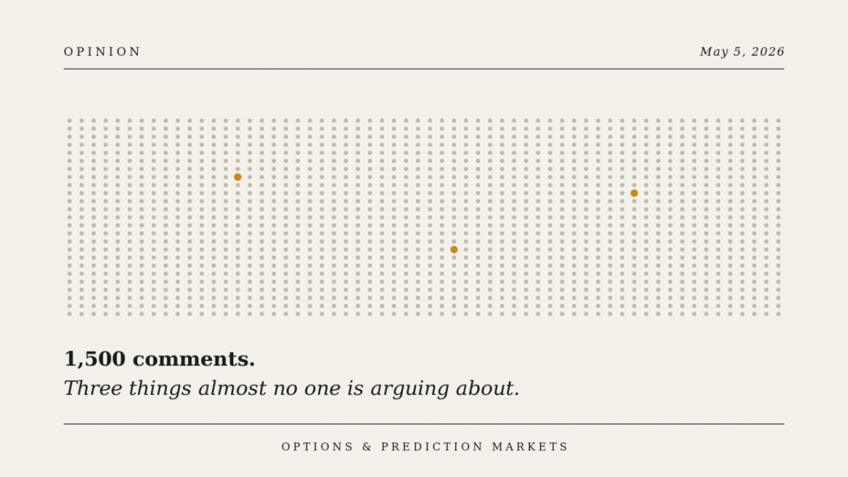 What 1,500 CFTC Comments Are Not Arguing About
